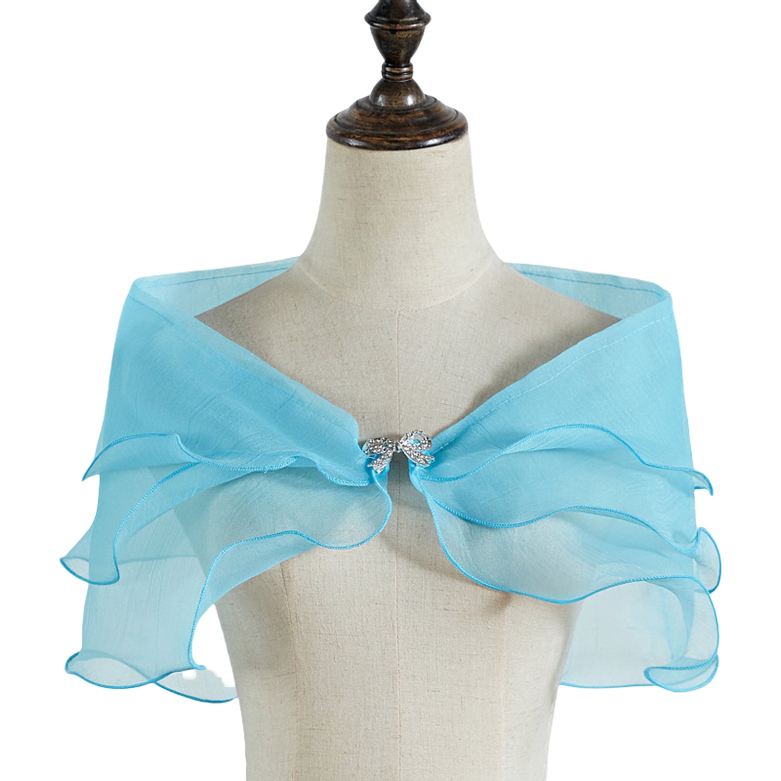 Elegant Bridal Sheer Shawl 3-Layer Shoulder Wrap Lightweight Bridal Elegant Bridal Sheer Shawl 3-Layer Shoulder Wrap Lightweight Bridal