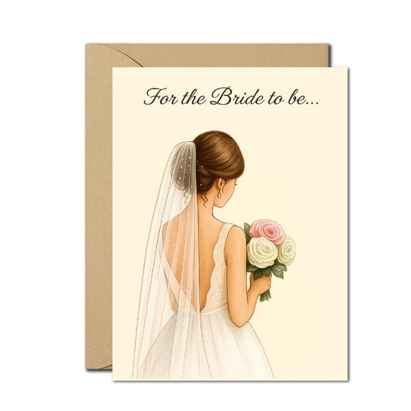 Elegant Bridal Shower Greeting Card - Beautiful Design for the Bride-to-Be - Perfect for Celebrations