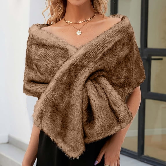 Elegant Bridal Wedding Faux Shawl Stole Wrap Scarf Cape Cardigan