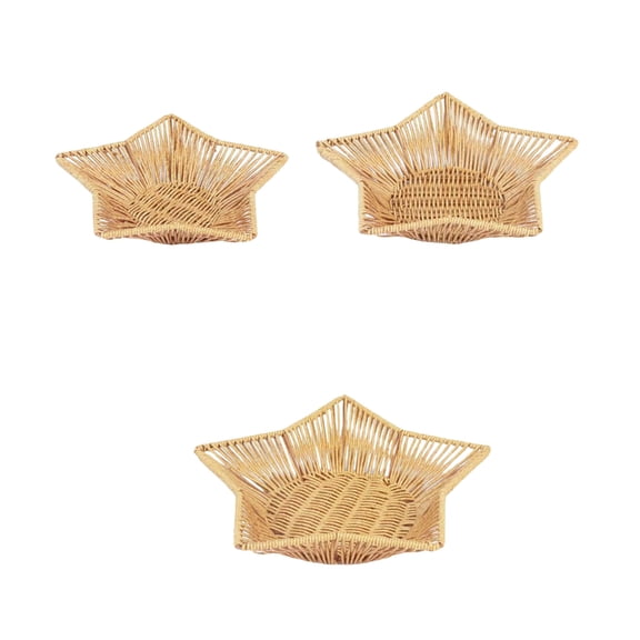 Elegant Brown Rattan Bread Serving Basket Delicate Rectangular Tray for Kitchen Picnics and Dining Room Decors
