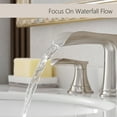 Elegant Brushed Nickel 8 Inch Widespread Bathroom Sink Faucet with Pop