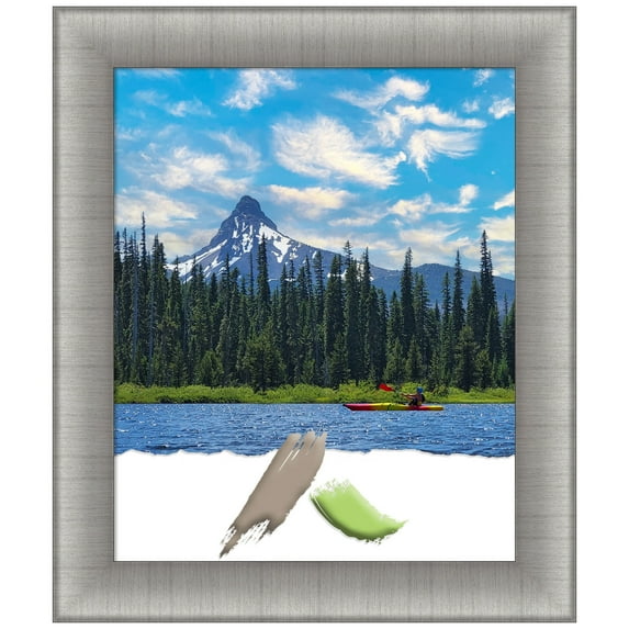 Elegant Brushed Pewter Picture Frame, Photo Frame, Art Frame