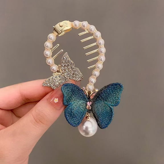 Elegant Bun Hair Claw Clip for Women, Half Up Ponytail Holder, Decorative Hair Accessory for French Twist Updo Daily Wear Formal Occasions