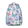 thumbnail image 1 of "Elegant Butterfly Backpack for School & College - Water-Resistant Laptop Bookbag with Padded Straps, Stylish Floral Print Gift for Teens & Adults, Spacious & Lightweight", 1 of 6