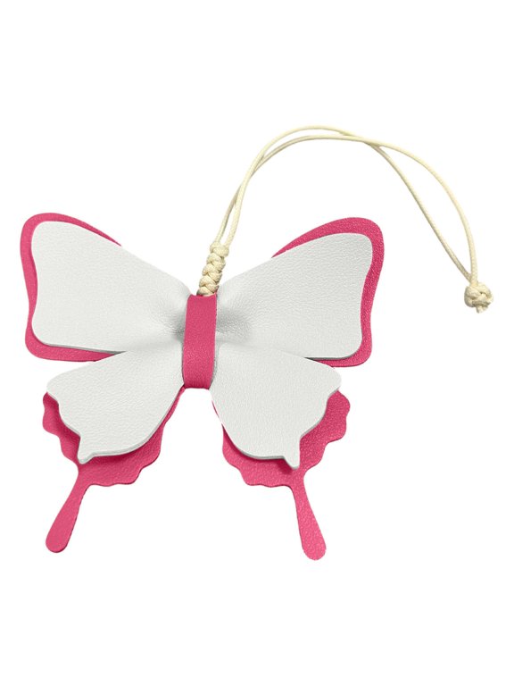 Elegant Butterfly Bag Charms, PU Leather Bow Keychain for Women Girls, Designer Purse Decorations, Cute Handbag Accessories for Tote Bag, Fashion Charm for Handbag