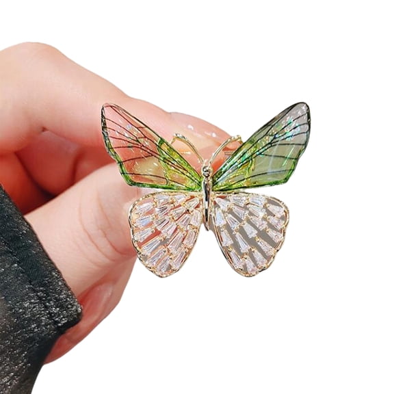 Elegant Butterfly Brooch Pin Accessory Nature Inspired Butterfly Rhinestones Brooch Pins Adornment for Women's Clothing