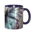thumbnail image 1 of Elegant Butterfly Coffee Mug Fun Custom Ceramic Mugs 11oz Navy Blue, 1 of 5