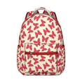 thumbnail image 1 of "Elegant Butterfly Design Bookbag - Spacious College Backpack with Padded Laptop Sleeve, Trendy Style", 1 of 6