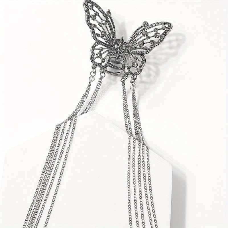 Elegant Butterfly Hair Claw Women's Tassel Hair Clip - Stylish women's hair accessory, perfect for any hairstyle