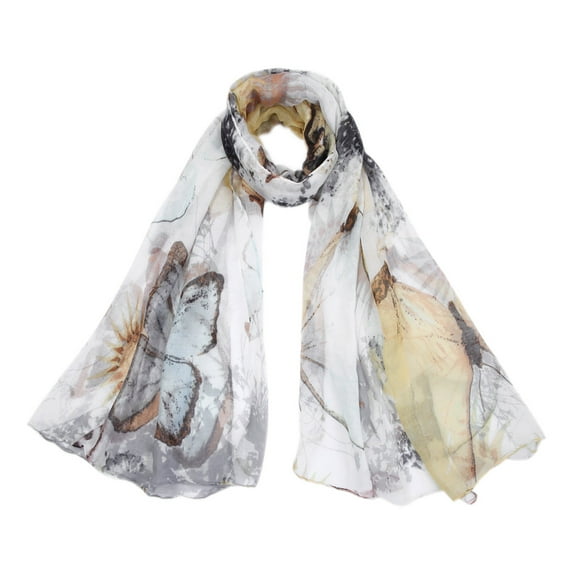 Elegant Butterfly Print Scarf Wrap