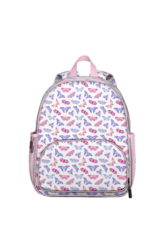 Elegant Butterfly Print Student Backpack – Floral Watercolor Pattern with Wings, Garden Aesthetic and Fantasy Design