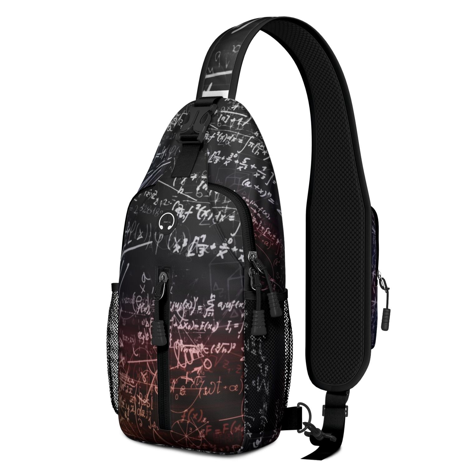 Elegant Butterfly and Flowers Print Crossbody Bag – Anti-theft Pocket, Breathable Back, Smooth Zippers – Garden Boho Style