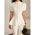 thumbnail image 1 of Elegant Button-Front Peplum Jacket, 1 of 1