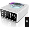 thumbnail image 1 of Elegant CD Player, Alarm Clock Radio with Wireless Charging Station, FM Radio (No AM), Bluetooth Boombox with Remote, MP3/USB Music Player, Snooze & Sleep Timer CD Players for Home, AC Powered, 1 of 4