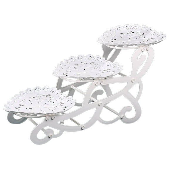 Elegant Cake Stand for Displaying Various Treats and Snacks 3 Tiers Cupcake Serving Tray Tiered Serving Stand for Wedding