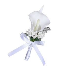 Elegant Calla Lily Wedding Boutonniere - Everlasting Flower for party, festival