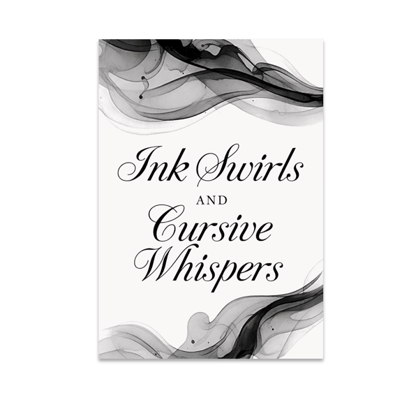 Elegant Calligraphy Art - Home Decor Enthusiast - 13x19 Poster Print