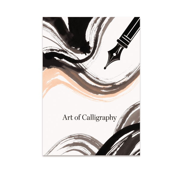 Elegant Calligraphy Nib Illustration - Calligraphy Enthusiast - 13x19 Poster Print