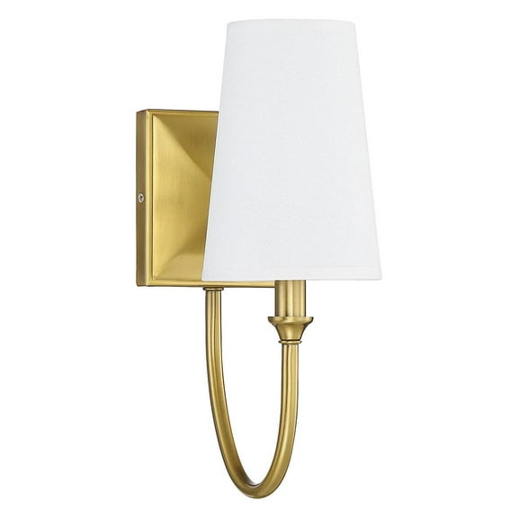 Elegant Cameron Wall Sconce in Warm Brass