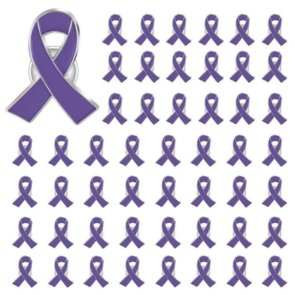 Elegant Cancer Awareness Ribbon Brooch Lapel Pin Heart Shaped Silk Jewelry Accessory for Women Men Clothing Bags 50PCS