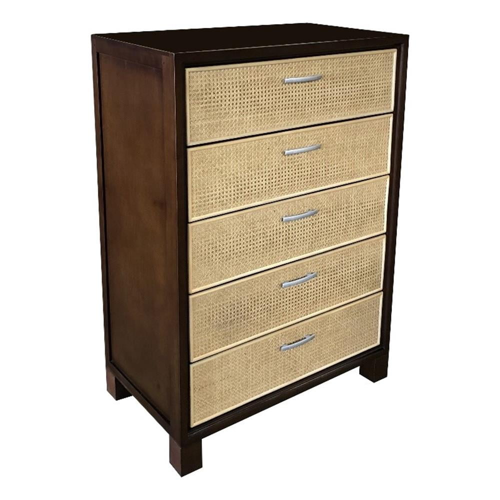 Stylish Cane Dressers for Home Storage in Natural and Brown Finishes