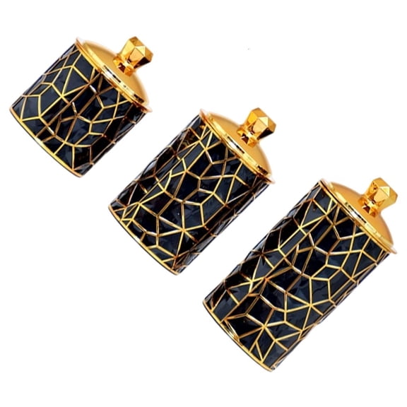 Elegant Canisters with Gold Detail 3 Pack for Organized Kitchen