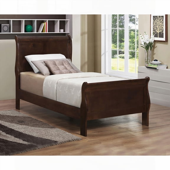 Cappuccino Twin Sleigh Bed: Timeless Elegance & Reliable Twin Bed Support