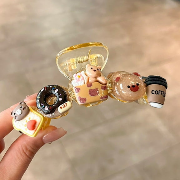 Elegant Cartoon Style Large Barrettes for Women Fashion Hair Clip Bun Maker Headwear Accessory