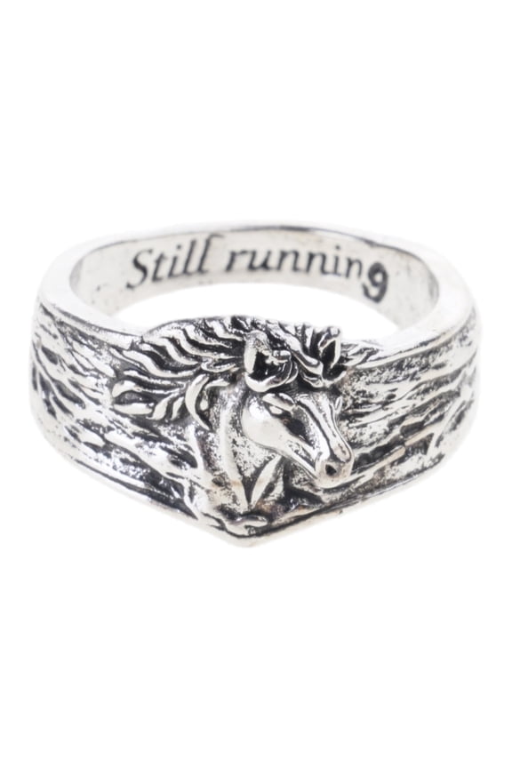 Elegant Carved Zodiacs Horse Rings Lightweight Kirsite Horse Year Rings Unique Engraved Jewelry Perfect For Gifting