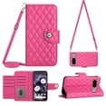 thumbnail image 1 of Elegant Case for Google Pixel 8A Wallet Case RFID Blocking Card Slots Holder with Shoulder&Crossbody Strap, Magnetic Folio Kickstand Handbag Flip Phone Cover for Google Pixel 8A, Rose, 1 of 8