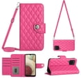 thumbnail image 1 of Elegant Case for Samsung A12 4G Wallet Case RFID Blocking Card Slots Holder with Shoulder&Crossbody Strap, Magnetic Folio Kickstand Handbag Flip Phone Cover for Samsung Galaxy A12 4G, Rose, 1 of 8