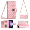 thumbnail image 1 of Elegant Case for Samsung A54 5G Wallet Case RFID Blocking Card Slots Holder with Shoulder&Crossbody Strap, Magnetic Folio Kickstand Handbag Flip Phone Cover for Samsung Galaxy A54 5G, Pink, 1 of 8