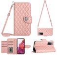 thumbnail image 1 of Elegant Case for Samsung S20 FE Wallet Case RFID Blocking Card Slots Holder with Shoulder&Crossbody Strap, Magnetic Folio Kickstand Handbag Flip Phone Cover for Samsung Galaxy S20 FE, Coralpink, 1 of 8