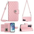 thumbnail image 1 of Elegant Case for Samsung S22 Plus Wallet Case RFID Blocking Card Slots Holder with Shoulder&Crossbody Strap, Magnetic Folio Kickstand Handbag Flip Phone Cover for Samsung Galaxy S22 Plus, Pink, 1 of 8