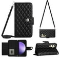 thumbnail image 1 of Elegant Case for Samsung S24 Wallet Case RFID Blocking Card Slots Holder with Shoulder&Crossbody Strap, Magnetic Folio Kickstand Handbag Flip Phone Cover for Samsung Galaxy S24, Black, 1 of 8