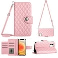 thumbnail image 1 of Elegant Case for iPhone 11 Wallet Case RFID Blocking Card Slots Holder with Shoulder&Crossbody Strap, Magnetic Folio Kickstand Handbag Flip Phone Cover For iPhone 11, Pink, 1 of 8