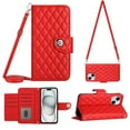 thumbnail image 1 of Elegant Case for iPhone 14 Plus Wallet Case RFID Blocking Card Slots Holder with Shoulder&Crossbody Strap, Magnetic Folio Kickstand Handbag Flip Phone Cover For iPhone 14 Plus, Red, 1 of 8