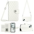 thumbnail image 1 of Elegant Case for iPhone 14 Wallet Case RFID Blocking Card Slots Holder with Shoulder&Crossbody Strap, Magnetic Folio Kickstand Handbag Flip Phone Cover For iPhone 14, White, 1 of 8