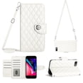 thumbnail image 1 of Elegant Case for iPhone 7 / 8 / SE 2020 / SE 2022 Wallet Case RFID Blocking Card Slots Holder with Shoulder&Crossbody Strap, Magnetic Folio Kickstand Handbag Flip Phone Cover, White, 1 of 8