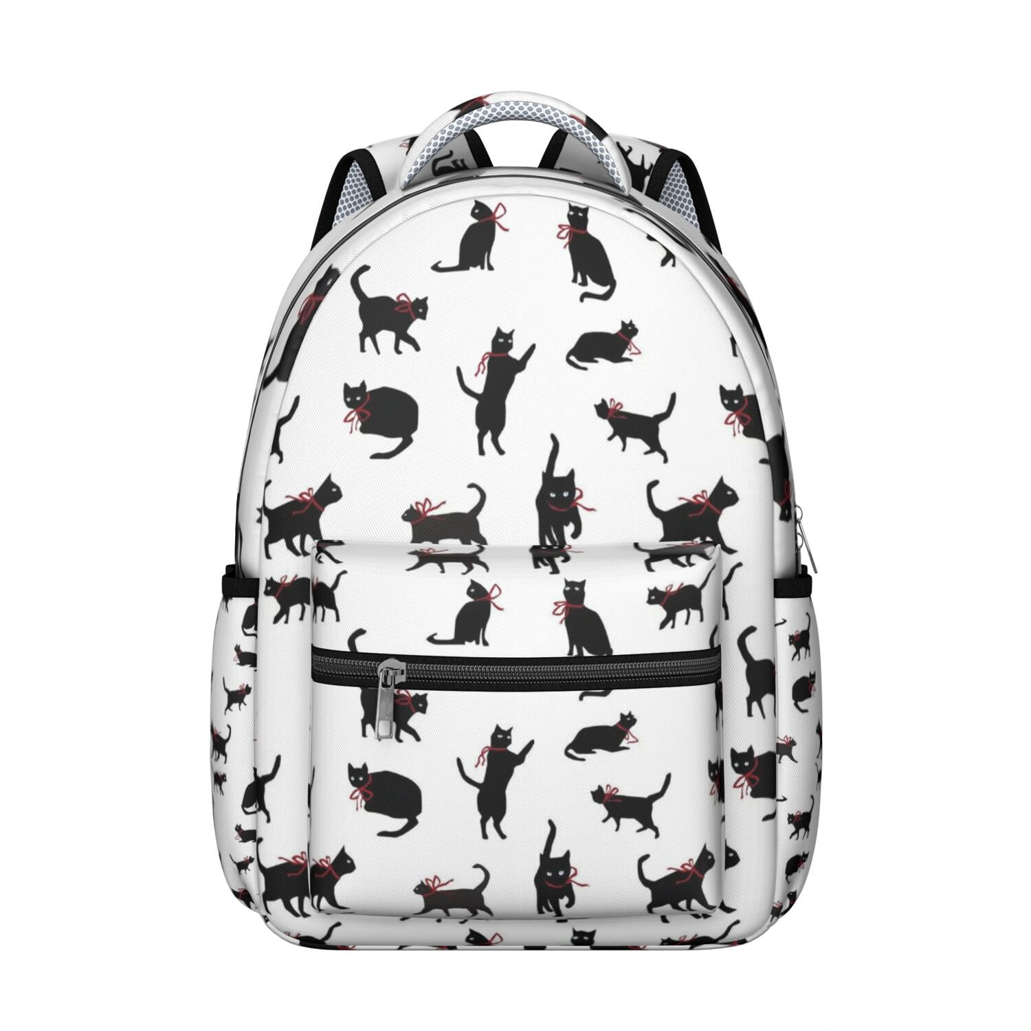 Elegant Cat Print Backpack for Women & Teens - Waterproof  display picture 2