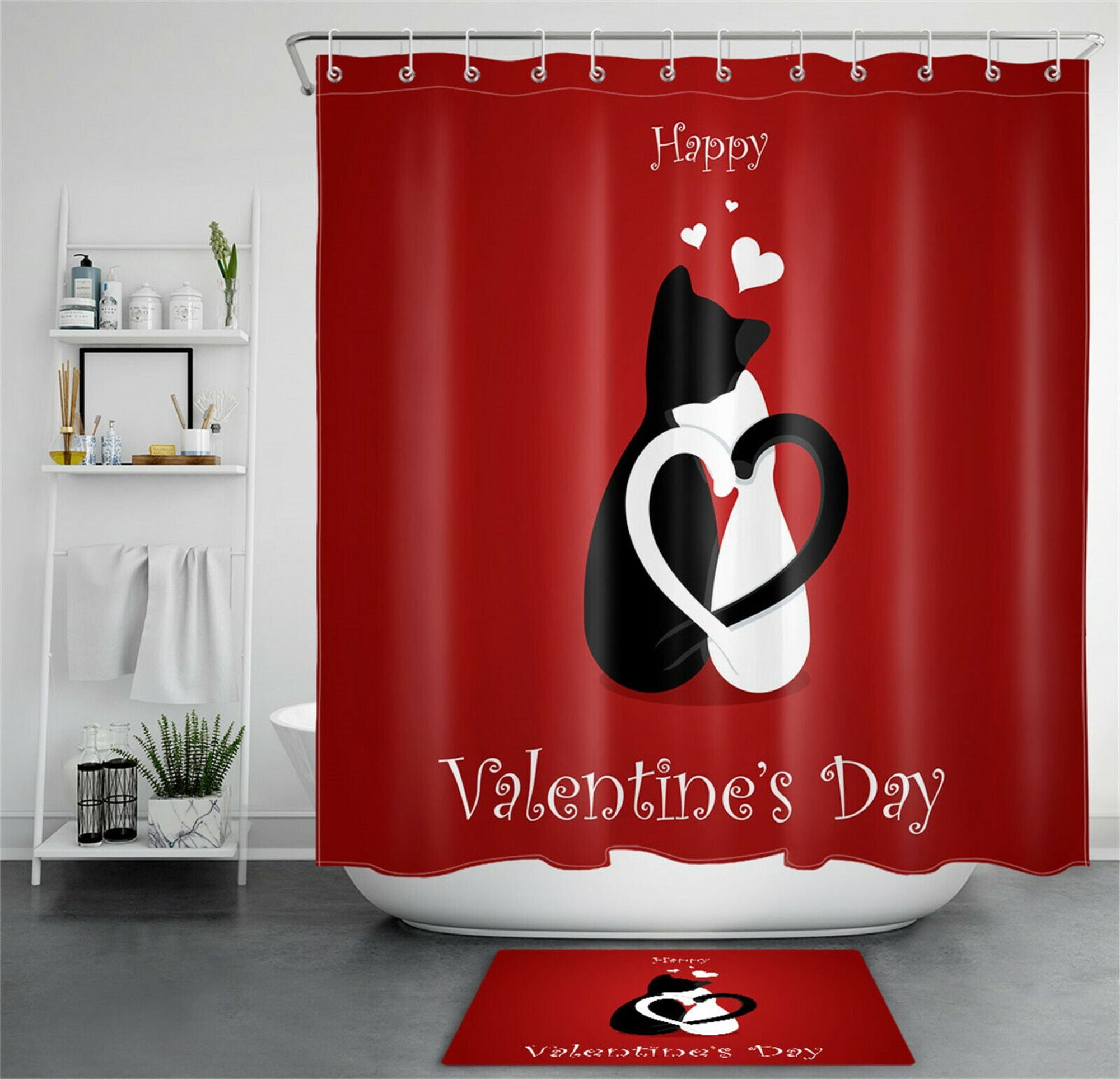 Elegant Cat Shower Curtain Enhance Your Bathroom with Enchanting