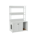 thumbnail image 1 of Elegant Cat Washroom Furniture - Concealed Litter Box with Bookshelf Design, 1 of 6