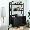 thumbnail image 1 of Elegant Cat Washroom Furniture - Concealed Litter Box with Bookshelf Design, 1 of 8