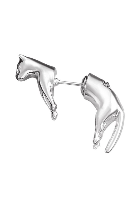 Elegant Cats Earrings Detachable Polished Copper Jewelry Versatile Lightweight Accessories For Various Occasions