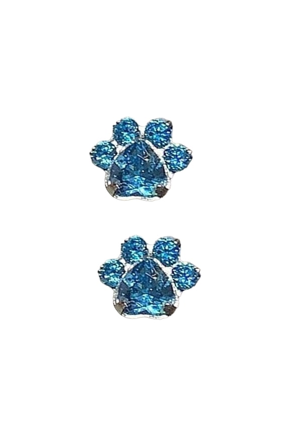 Elegant Cats Paw Design Earrings Jewelry Sturdy Alloy Construction Ear Studs Accessory With Crystal Embellishments