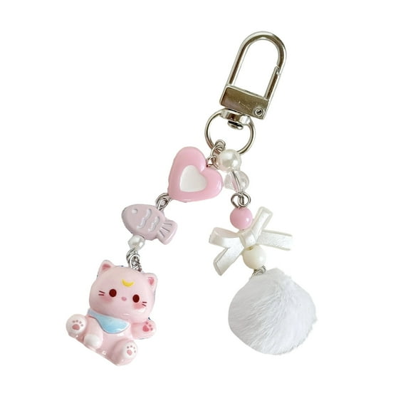 Elegant Cats Pendant Bag Pendant Keychain Pendant Alloy Texture Perfect for Decoration and Present Giving