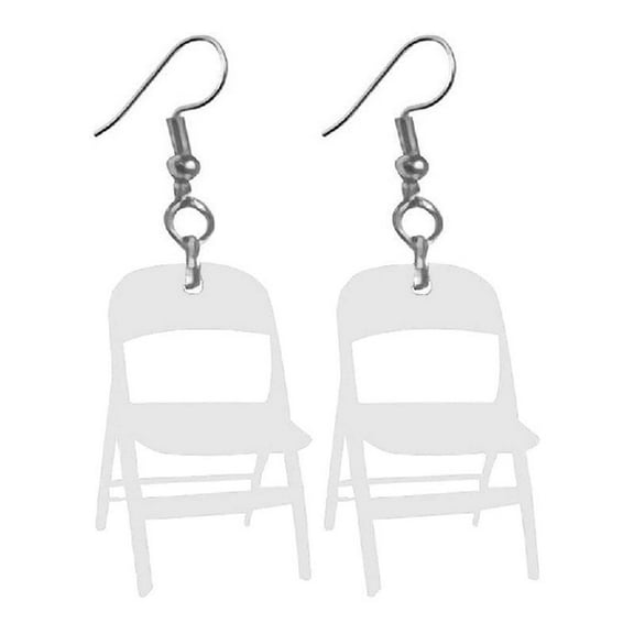 Elegant Chair Earrings Acrylic Chair Dangle Earrings Bohemian Folding Chair Shape Drop Dangle Earrings for Women Teen