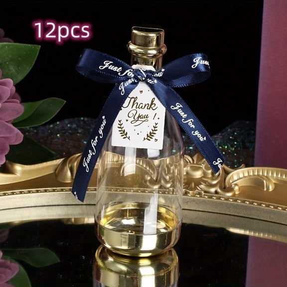 Elegant Champagne Bottle Candy Box - Perfect Gift Container for Weddings, Birthdays, and Celebrations