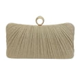 thumbnail image 1 of Elegant Champagne Gold Cosmetic Bag with Detachable Shoulder Chain Strap for a Fashionable Crossbody Purse Carry, 1 of 2