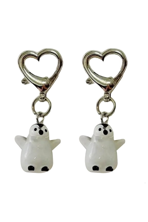 Elegant Charm 3D Penguins Keychain Sturdy Resin Fashion Accessory for Couples and Lovers Gifts Ideas